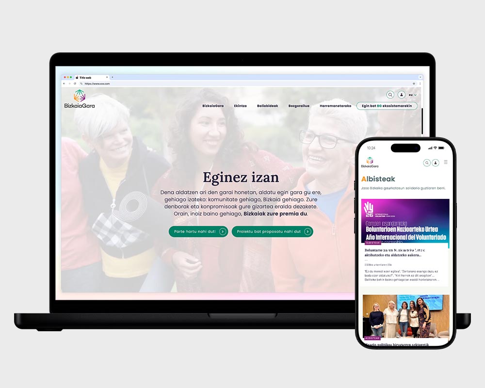 Portal del voluntariado para BizkaiaGara