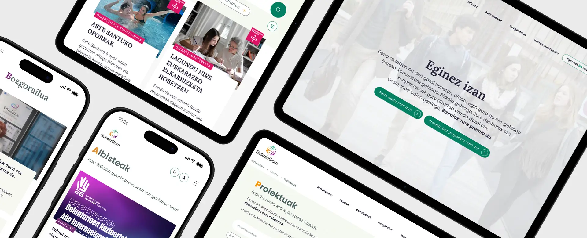 Portal del voluntariado para BizkaiaGara